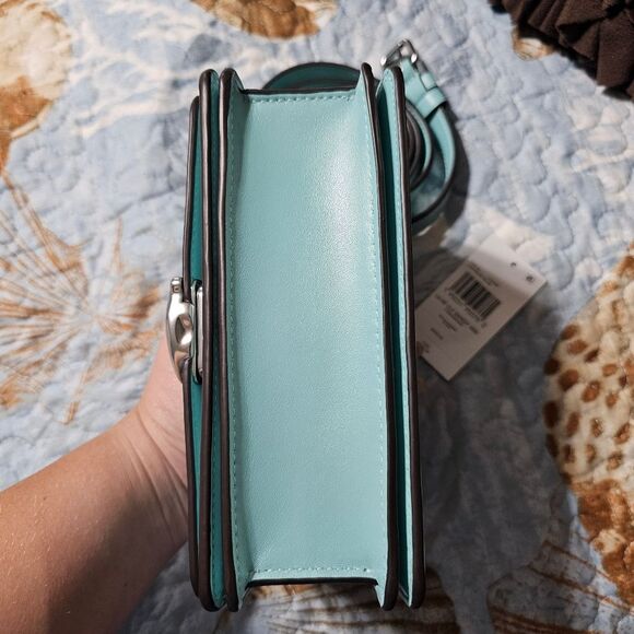 NWT Coach Bandit Crossbody Purse in Faded Blue Calf Leather - Picture 5 of 9